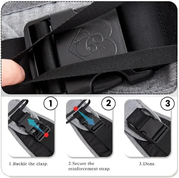 Adjustable Baby Sling Carrier – Hip Seat, Ergonomic, 8–35 lbs - Image 2