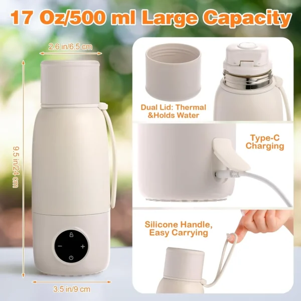 17oz Portable Bottle Warmer – Fast Heating, Travel & Car Use - Image 9
