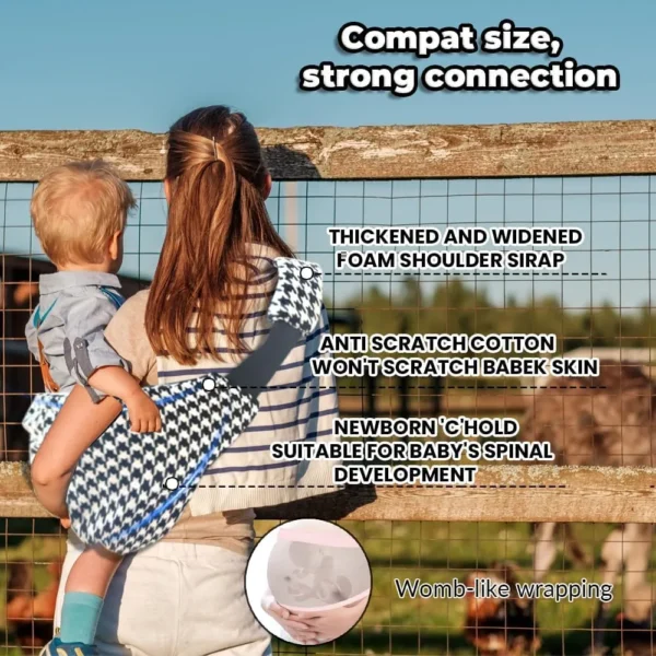Adjustable Baby Sling Carrier – Hip Seat, Ergonomic, 8–35 lbs - Image 4