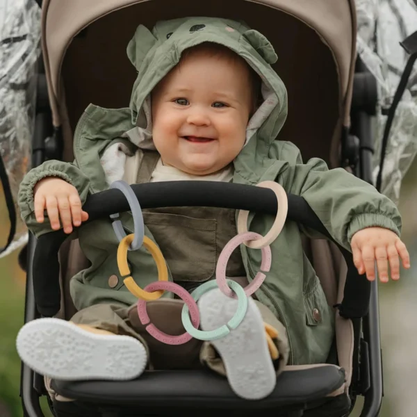6-Piece Baby Teether & Link Rings – BPA-Free Silicone - Image 3