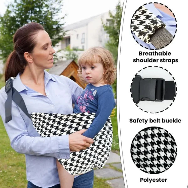 Adjustable Baby Sling Carrier – Hip Seat, Ergonomic, 8–35 lbs - Image 5